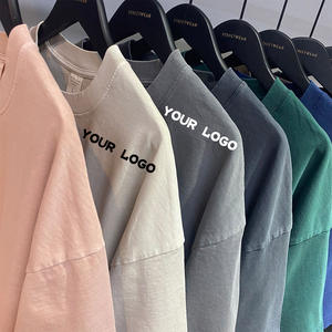 Camiseta de Algodón de Alta Calidad de 260 GSM para <span class=keywords><strong>Hombre</strong></span>, Talla Grande, Cuello Redondo, Logotipo Personalizado, Impresión por Serigrafía, Lisa, Transpirable, Unisex, Venta al Por Mayor - Product Image 1