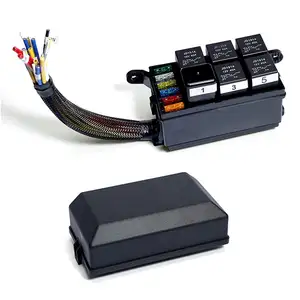 Caja de fusibles y relés Aiertek, soporte eléctrico central de 24V, 6 ranuras Ip65, 12V, caja de relé de fusible impermeable para coche, Kit de bloque