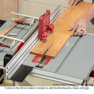 Guide <span class=keywords><strong>de</strong></span> coupe auxiliaire, extension <span class=keywords><strong>de</strong></span> guide <span class=keywords><strong>de</strong></span> scie <span class=keywords><strong>de</strong></span> <span class=keywords><strong>table</strong></span> <span class=keywords><strong>de</strong></span> chantier <span class=keywords><strong>de</strong></span> 36 pouces, support <span class=keywords><strong>d</strong></span>'alimentation ou <span class=keywords><strong>de</strong></span> sortie, fentes en T, blocs <span class=keywords><strong>de</strong></span> serrage - Product Image 4