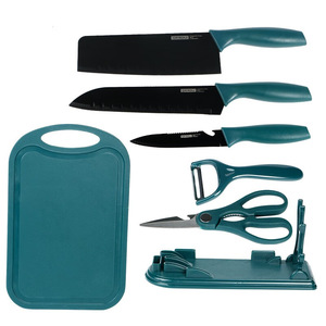 QIMIOU Ensemble de couteaux 4 pièces en acier inoxydable avec lame recouverte et bord droit pour la cuisine - Product Image 4
