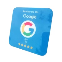 Plaque NFC personnalisée en acrylique pour avis Google avec mini-étiquette RFID, autocollants de paiement, code QR, puces NTAG213 étanches