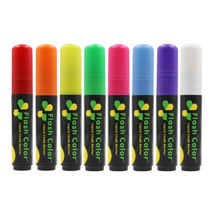 Bonvada Smooth <b>Writing</b> Erasable Liquid Chalk Markers Dry-Erase & Wet-Erase 6mm Tip Custom Logo Reversible Tip Chalkboard Label - Product Image 1