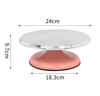 Plateau tournant pour gâteau de 10 pouces en alliage d'aluminium, support rotatif antidérapant, base robuste, outils de pâtisserie, bricolage