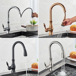 Customizable Black Kitchen Faucets Pull Out Kitchen Sink Mixer Tap Single Lever Water Mixer Tap Crane for Distributor &amp; Projects - Product Image 4