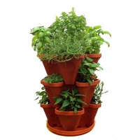 Jardinière pour fraises, herbes, fleurs et légumes - Jardinage vertical, pots de jardin empilables pour l'intérieur et l'extérieur