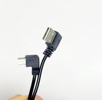 Kabel USB ke Mini USB Elbow Reversibel, Kabel Daya & Data Bentuk L Ganda Mini T Port untuk Dash Cam dan Peralatan Industri