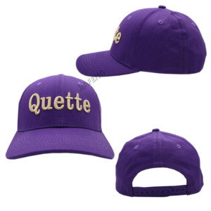 Gorra de béisbol QUETTE morada de 58cm personalizada con logotipo bordado en 3D, gorra de cuerda de malla de Golf, gorra de camionero - Product Image 1