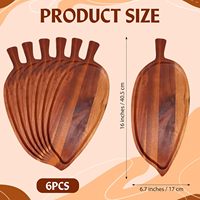 Best verkochte ecovriendelijke bamboe houten bladvormige fruit- en kaasplank met aanpasbare opties voor modern gebruik