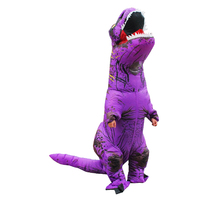 Fête de noël décoration de maison pour enfants, cadeau unique de couleur violette, grand costume de dinosaure gonflable géant pour adultes
