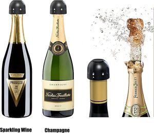 Custom Chrome <b>Wine</b> <b>Stoppers</b> Newest Innovation Metal Champagne Bottle <b>Stoppers</b> with Logo Silicone Vacuum Sealing for Red <b>Wine</b> - Product Image 4