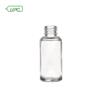 Vente en gros de flacons en verre transparent pour vernis à ongles avec bouchon à vis, formes personnalisées avec marquage à chaud pour l'emballage cosmétique et service OEM/ODM