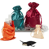 Sac en Satin Personnalisé et Très Vendu pour Cheveux, Sac de Rangement en Soie à Cordon pour Bijoux et Cadeaux