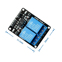 Module de relais 5V 12V avec module de relais à 2 voies d'isolation optocoupleur
