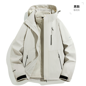 Veste softshell de randonnée, coupe-vent imperméable à capuche, vêtements de montagne grande taille, veste de sport pour homme - Product Image 4