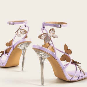 2026 Fashion New Bowknot Single Strap Crystal Heel High Heel <b>Sandals</b> More Favorable for Wholesale - Product Image 1