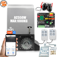 Moteur de portail coulissant automatique Tuya WiFi contrôlé par téléphone portable, 550W, 1000kg, 2200lb, avec limiteur à ressort