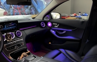 Nouveau panneau décoratif conducteur et copilote pour Mercedes Benz Classe C W205 GLC W253 2015-2021, éclairage d'ambiance intérieur LED pour voiture