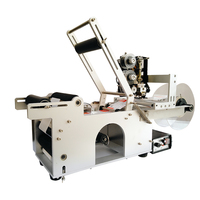 Machine d'étiquetage de bouteilles semi-automatique de table AOC, étiquettes en papier autocollantes, 20-40 pièces/minute, emballage en carton
