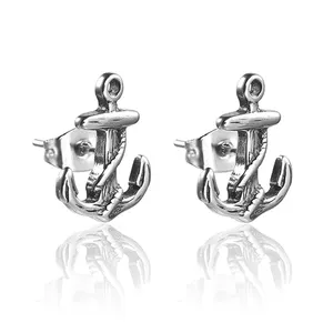 Fashion Casting Jewelry Stainless Steel anchor earring Studs