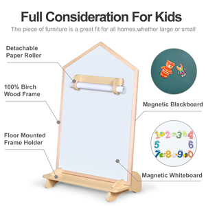 Planche à dessin magnétique double face à montage <span class=keywords><strong>mural</strong></span> avec rouleau Chevalet d'art extra large pour enfants, cadeau Montessori pour les tout-petits - Product Image 6
