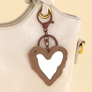 Acrylic Heart <b>Mirror</b> Keychain Cute Portable Makeup Keyring Heart Shape Compact <b>Mirror</b> Bag Charm <b>Plastic</b> <b>Mirror</b> Pendant Gift - Product Image 4