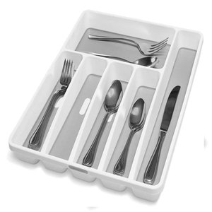 Separation Storage Plastic Kitchen Cutlery Tray Spoon Fork Knife Cutlery Tray Drawer Organizer Plastic