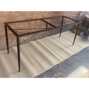 Metal <b>Table</b> Frame Rectangular Dining Base Black Steel Structure Heavy Duty Furniture Frame Modern Industrial Design - Product Image 3