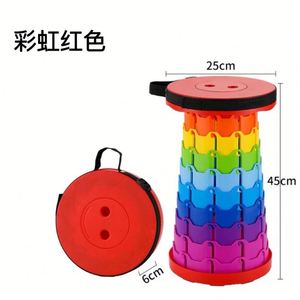 Retractable Folding Stool, Portable Lightweight Collapsible <b>Chair</b> Seat, Telescoping Adjustable <b>Desk</b> for Fishing Hiking Travel - Product Image 4