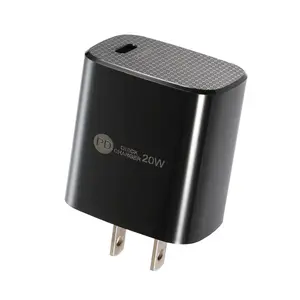 single Port PD 20W Type C USB Travel Charger 5V3A 9V2.22A 12V1.67A PD 20W Wall charger adapter for iPhone 13 12