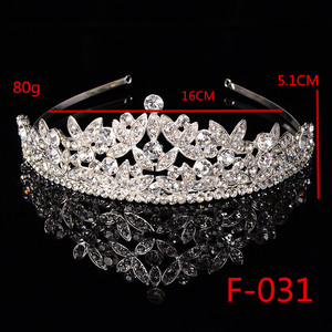 Europeo americano nuovi accessori da sposa per donna in lega di strass con grande corona <span class=keywords><strong>orecchini</strong></span> a cerchio per le spose - Product Image 3