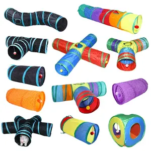 Hyra Short Straight Tunnel Katzen tunnel rohr Cat Colla psible Interactive Play Toy Haustier Spielzeug