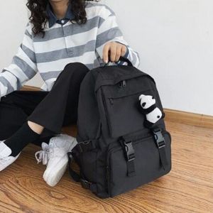 Cool Tooling Black Large-capacity Schoolbag Fashion Simple Casual Men's <b>College</b> Students Backpack - Product Image 3