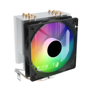 CPUクーラー120mmRGB3ピン冷却ファンヒートシンク2ヒートパイプタワーヒートシンクIntelLGA 775 1150 1155 AMD AM2/3/4