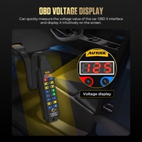 Boîtier de dérivation OBD2 AUTOOL amélioré, affichage de tension OBD 16 broches, détecteur de protocole CAN K-Line LIN à LED couleur pour OBDII
