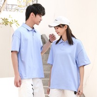 Usine de vêtements, polos basiques en jersey de coton et polyester, couleur unie, sans motif, logo personnalisé, polos oversize unisexes