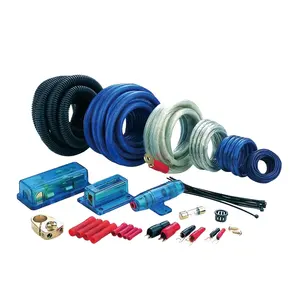 Alta Qualidade Cabo De Alimentação Do Carro Amplificador De Áudio Kit De Fiação 8 Gauge Kits Amplificador De Potência De Áudio Kit De Fiação De Instalação Do Carro