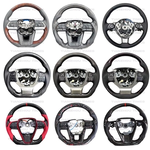 Volante de Cuero y Madera Compatible con Hilux, Fortuner, Camry, Land Cruiser, GR Corolla, Hiace 86, Mark <span class=keywords><strong>X</strong></span>, Prado 120, <span class=keywords><strong>Yaris</strong></span> - Product Image 4