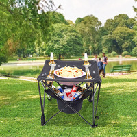 Pique-nique Barbecue en plein air Table de plage pliante Portable avec sac isotherme