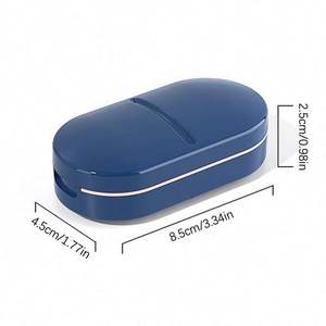 Portable Split Medicine Box Travel Package <b>Sealed</b> Pill Cutting Artifact Storage Boxes Japanese Mini Medicine Cutter Pill Box - Product Image 6