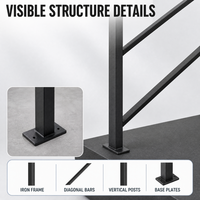 Fabricant de balustrades en fer forgé personnalisables, garde-corps architecturaux intérieurs en métal pour escaliers, fabrication d'acier