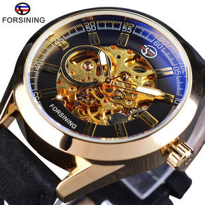 Forsining นาฬิกากลไกสำหรับผู้ชายนาฬิกาหนังแท้สลักลายโลโก้3D แบรนด์หรู - Product Image 2