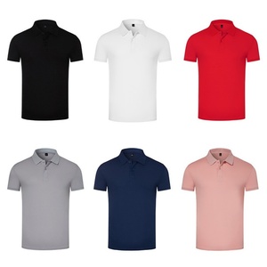 เสื้อโปโลผู้ชายผ้าฝ้ายถัก 100% แขนสั้น ระบายอากาศได้ดี สีพื้น เรียบง่าย สไตล์ลำลอง ใส่เล่นกอล์ฟได้ มีโลโก้ กระดุมหลากสี ความยาวแบบยาว - Product Image 2