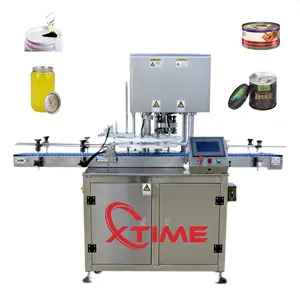 XTIME Full Automatic Non Rotary Tuna Food Canned tomato Seaming machine pineapple canning machine Tin can sealer Soda can seamer