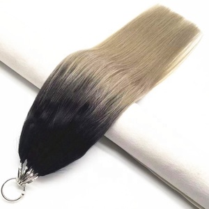 Cheveux humains vierges non traités à 100%, 0,8 g/mèche, cheveux humains Remy, style plumage peint à la main, extensions de cheveux - Product Image 3