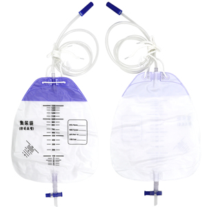 चीन ओएम एंड ओडम निर्माता आईएसओ, स प्रमाणित वयस्क मूत्र बैग एंटी बैकफ्लो मेडिकल डिस्पोजेबल मूत्र जल निकासी बैग 1500 मिली - Product Image 2