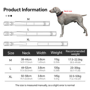 Collar Táctico de Nailon para Perro con Hebilla Automática de Liberación Rápida, Collar de Entrenamiento Vintage para Perros Grandes con Asa de Cuero - Product Image 3