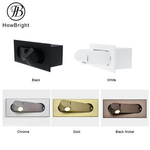 High Quality Modern Interior <strong>Silver</strong> White Black 3W <strong>Wall</strong> Lamp LED Bedside <strong>Light</strong> Mounted for Home Living Room Hotel Aisle - Product Image 2