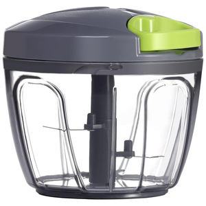 Hot Selling 2025 Multifunction Manual Plastic <b>Vegetable</b> Onion <b>Chopper</b> Kitchen Tool with Stainless Steel Blade 400ml Capacity - Product Image 1