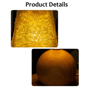 Handmade Diy Yellow Loofah Creative Electric LED Warm White Modern Table Lamp Bedroom Sleep Study <b>Night</b> <b>Light</b> Ambient <b>Light</b> - Product Image 3