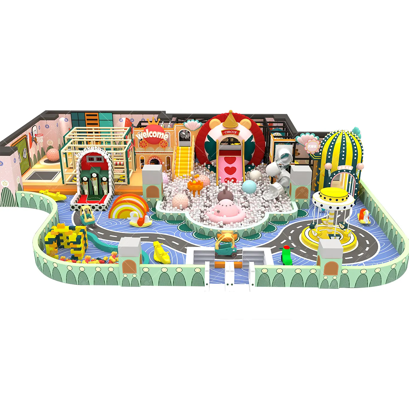 Equipo de juego suave para niños, casa de juegos de rol personalizada, parque de atracciones interior, PISCINA DE BOLAS, nuevo diseño